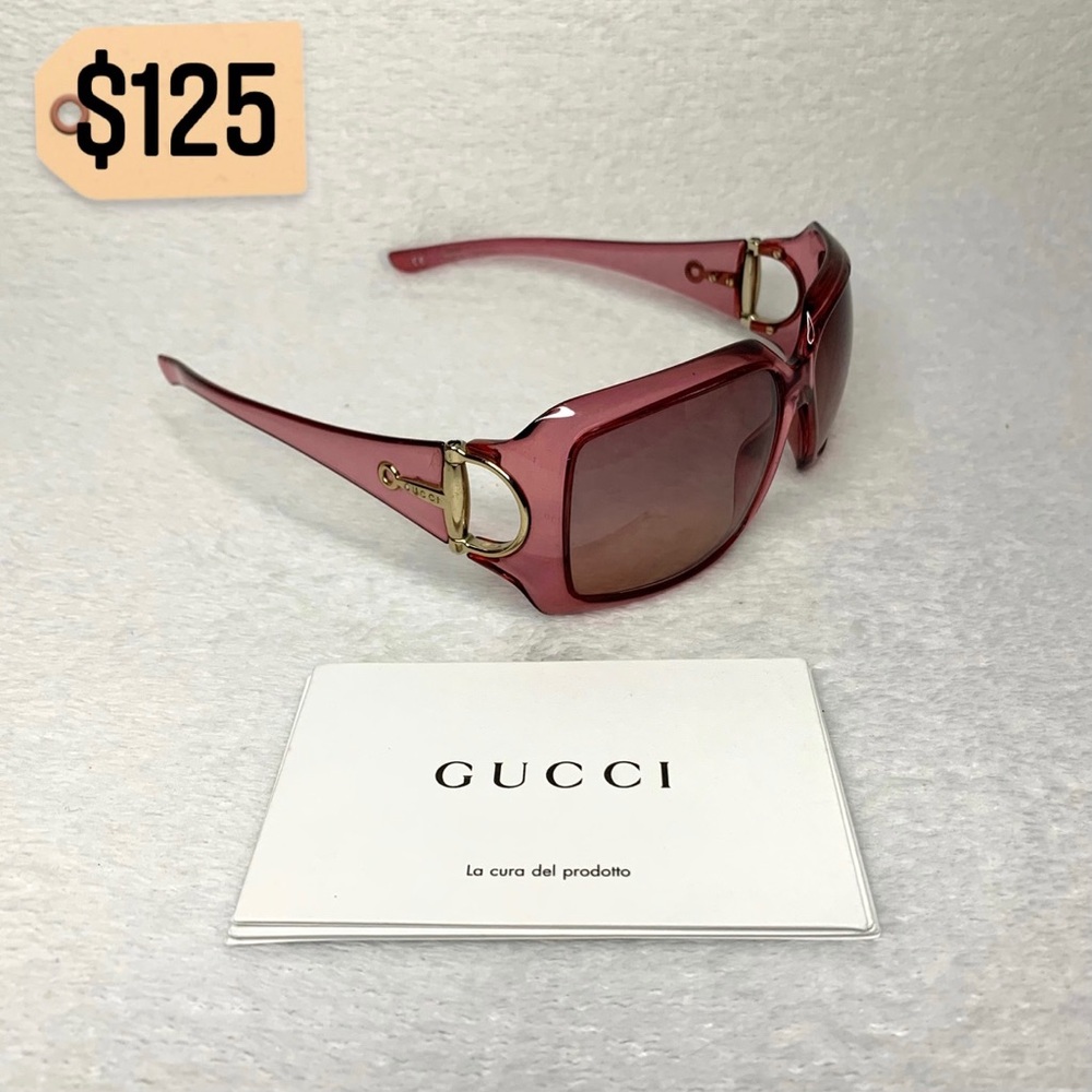 ✨✨✨✨SOLD✨✨✨✨ Gucci Authentic RARE Vintage Pink GG2562 Gold Horsebit Sunglasses
